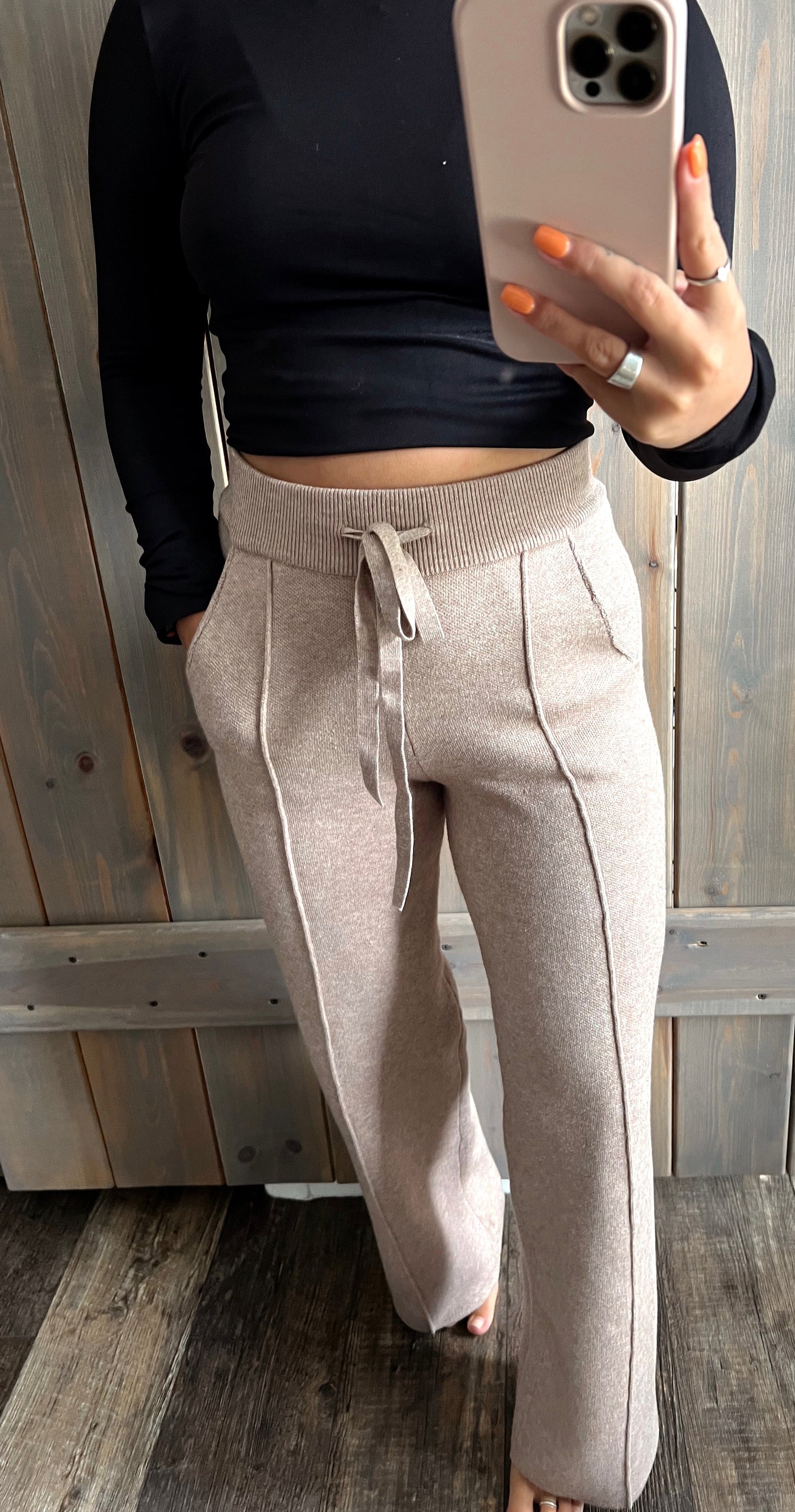 Seamed Sweater Pants