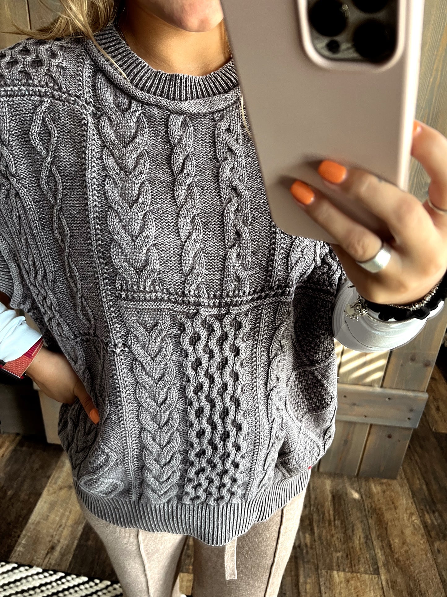 Cable Knit Sweater Vest