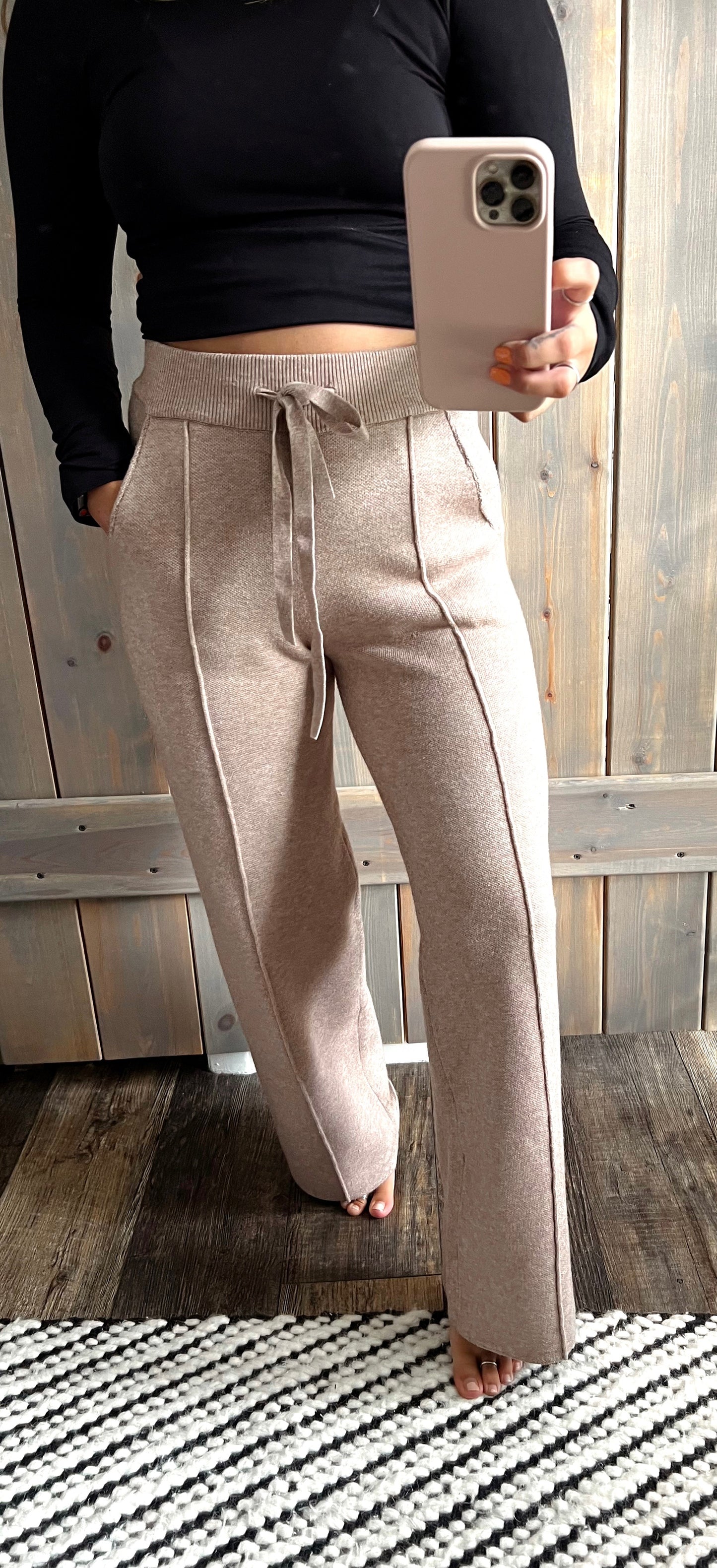 Seamed Sweater Pants