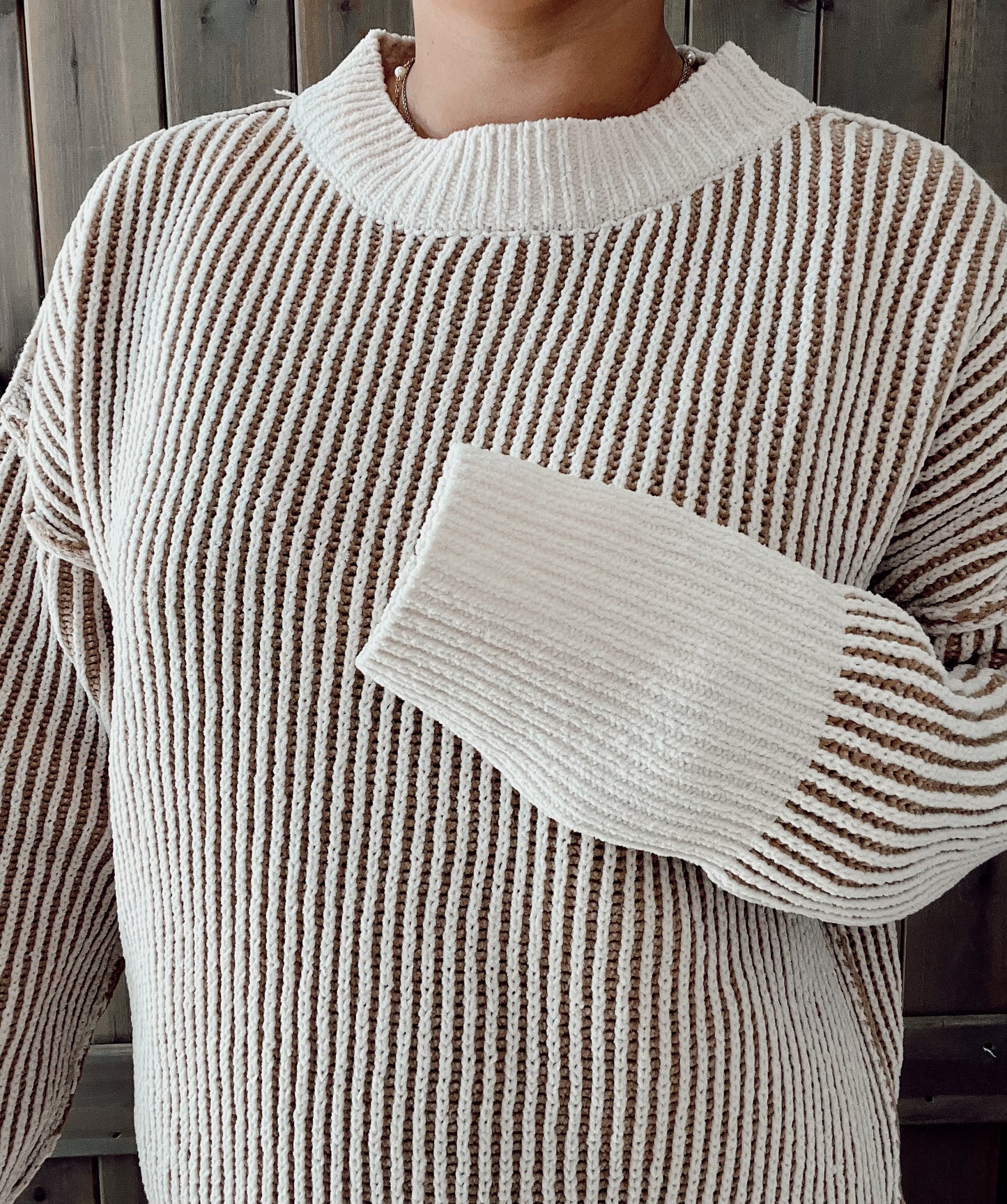 Gingerbread Stripe Sweater