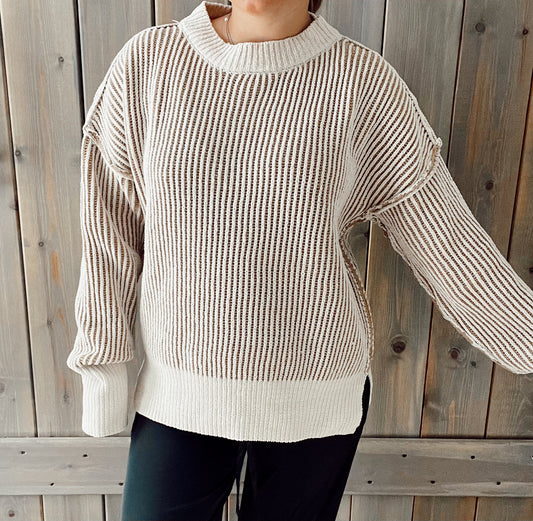 Gingerbread Stripe Sweater