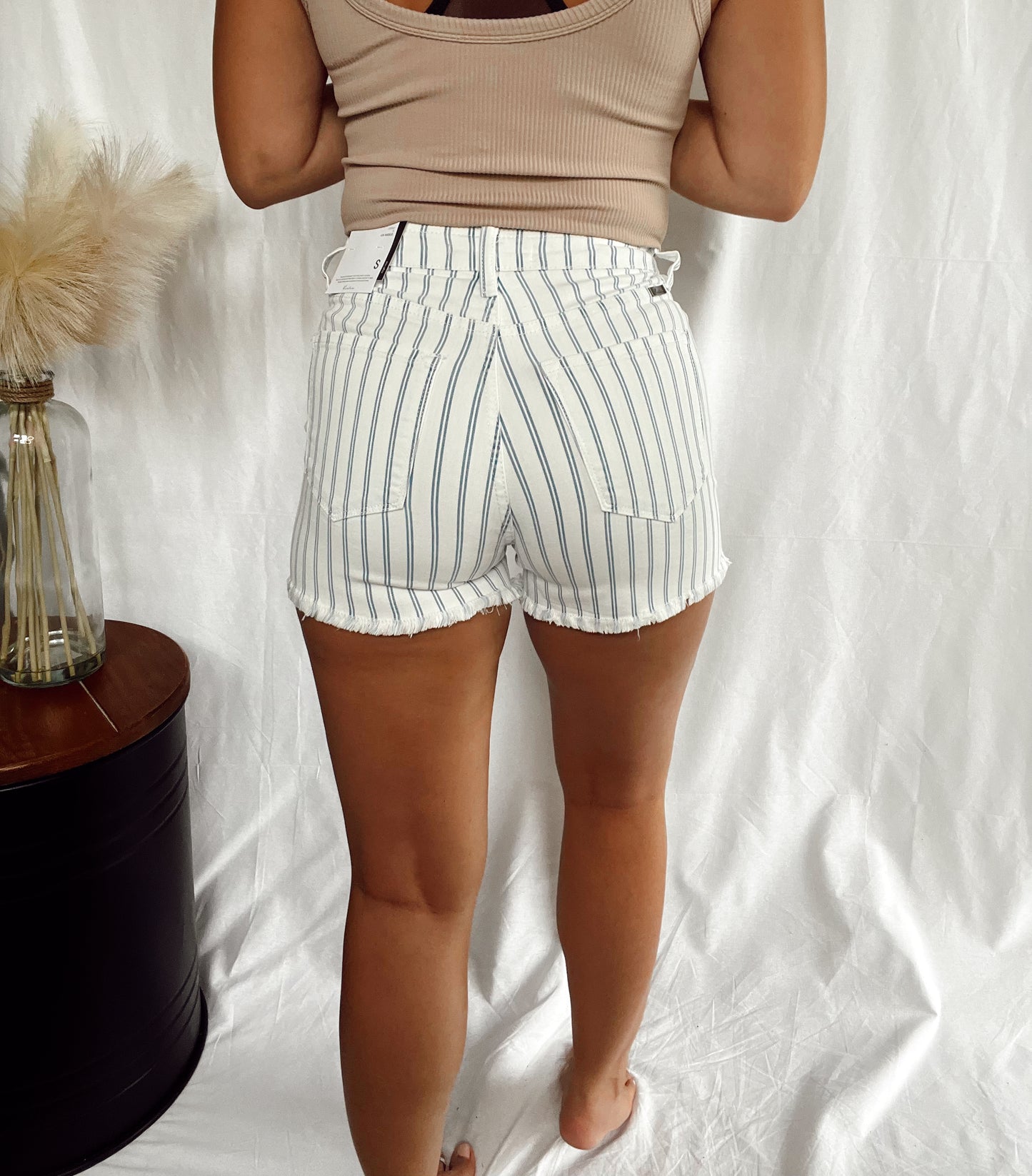 Blue Striped Shorts