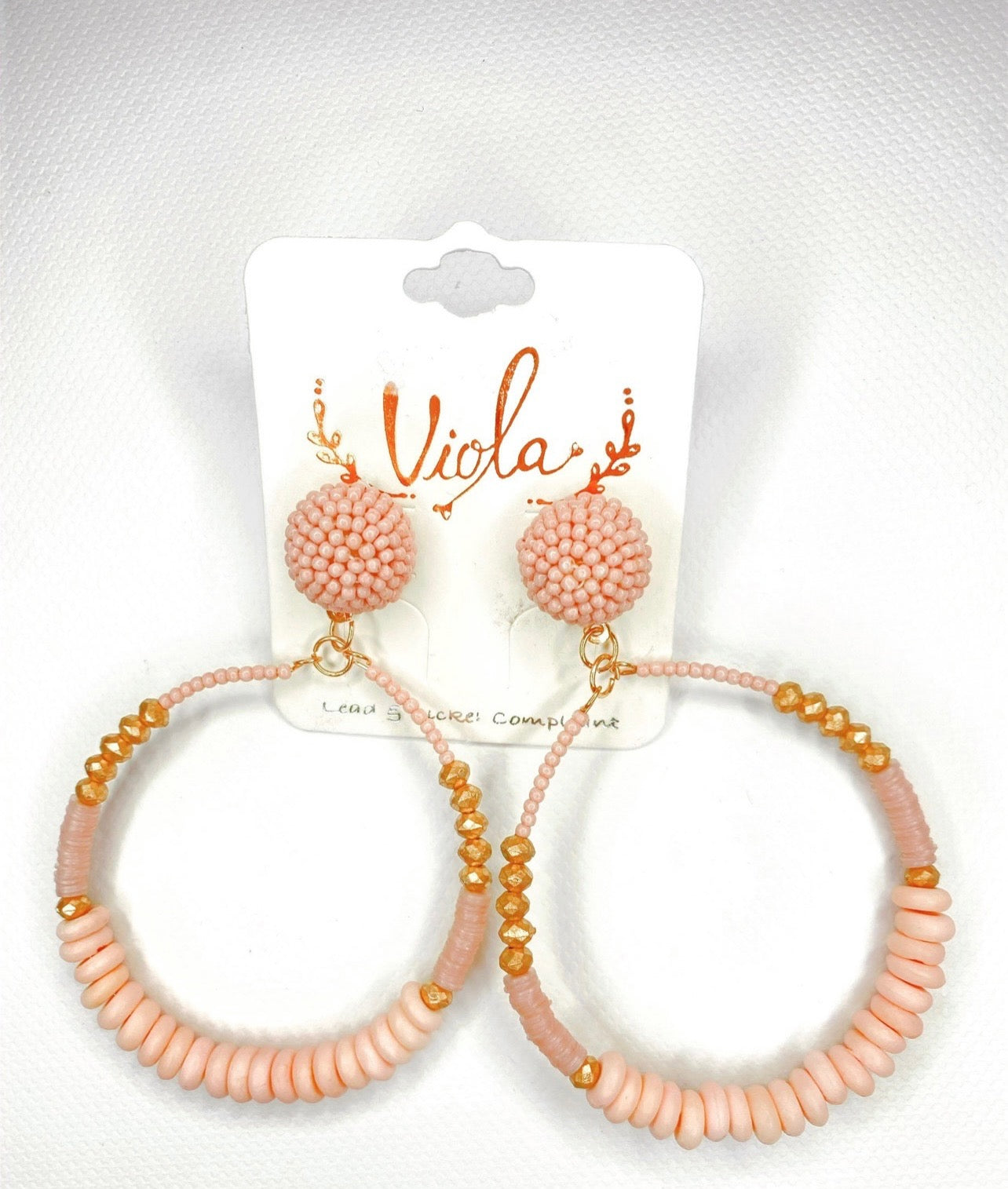 Beaded Hoop Earrings