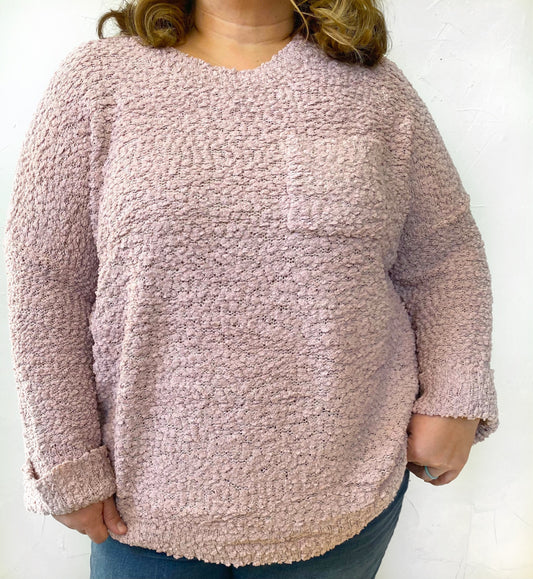 Mauve Popcorn sweater