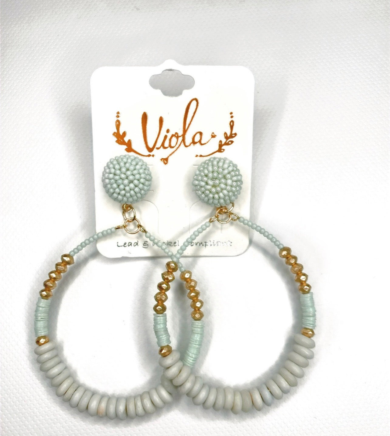 Beaded Hoop Earrings