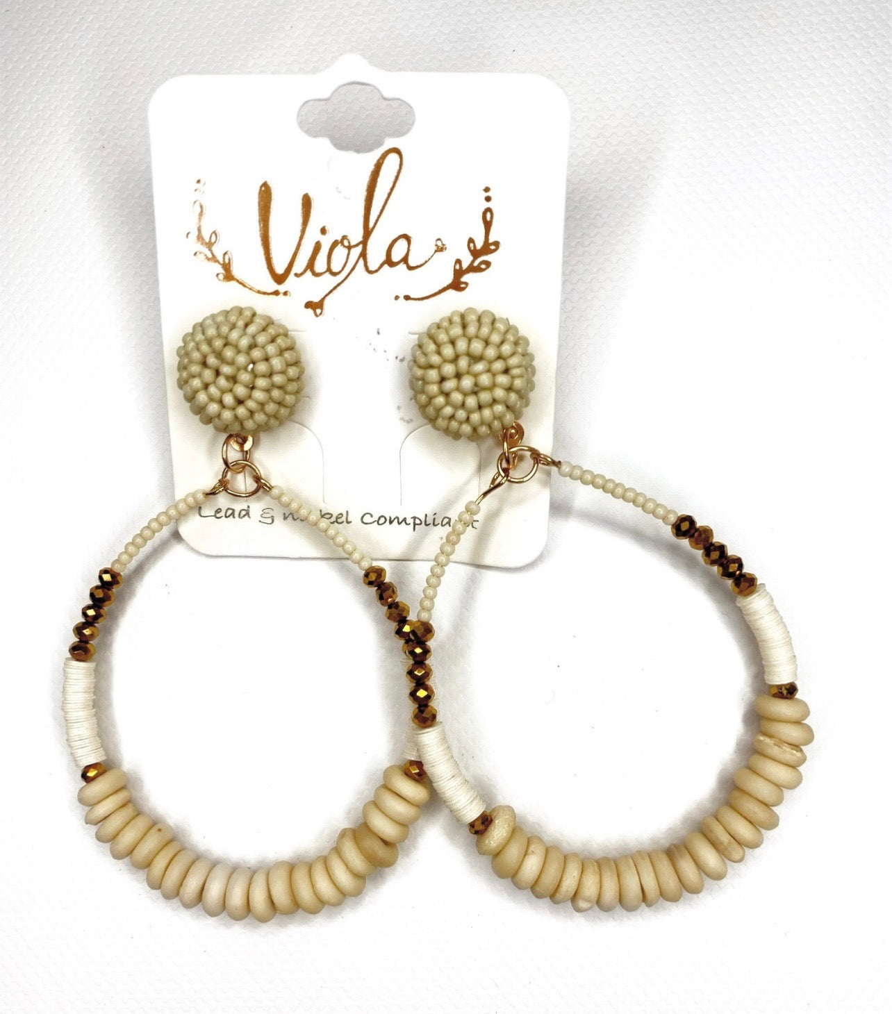 Beaded Hoop Earrings