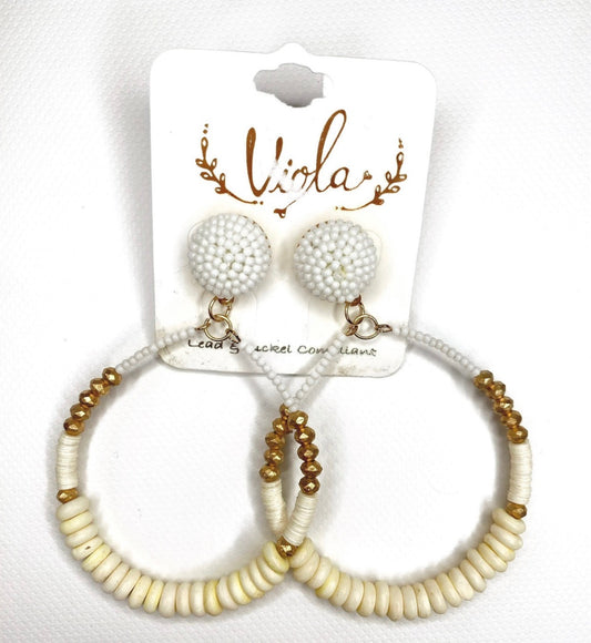 Beaded Hoop Earrings